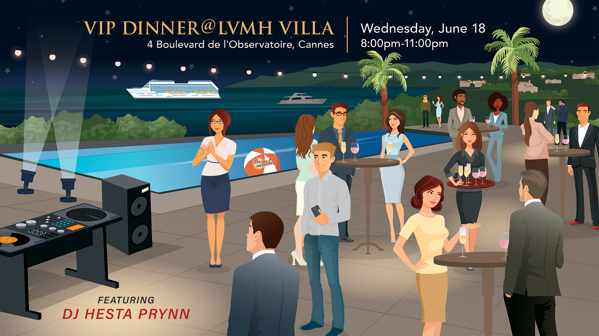 VIP Dinner at LVMH Villa Wednesday, June 18